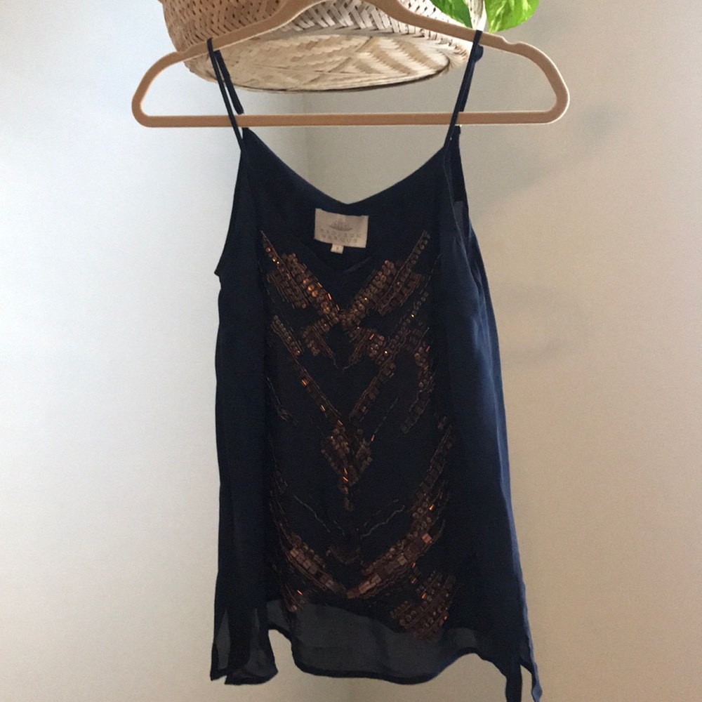 Madison Marcus beaded tank